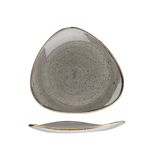 PEPPERCORN GREY - TRIANGLE PLATE 19.2CM (12) - Catering