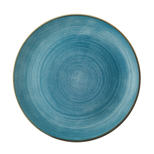 STONECAST RAW - TEAL - COUPE PLATE - 28.8CM (12) (Churchill)