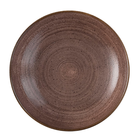 STONECAST RAW - BROWN - COUPE PLATE - 28.8CM (12) (Churchill)