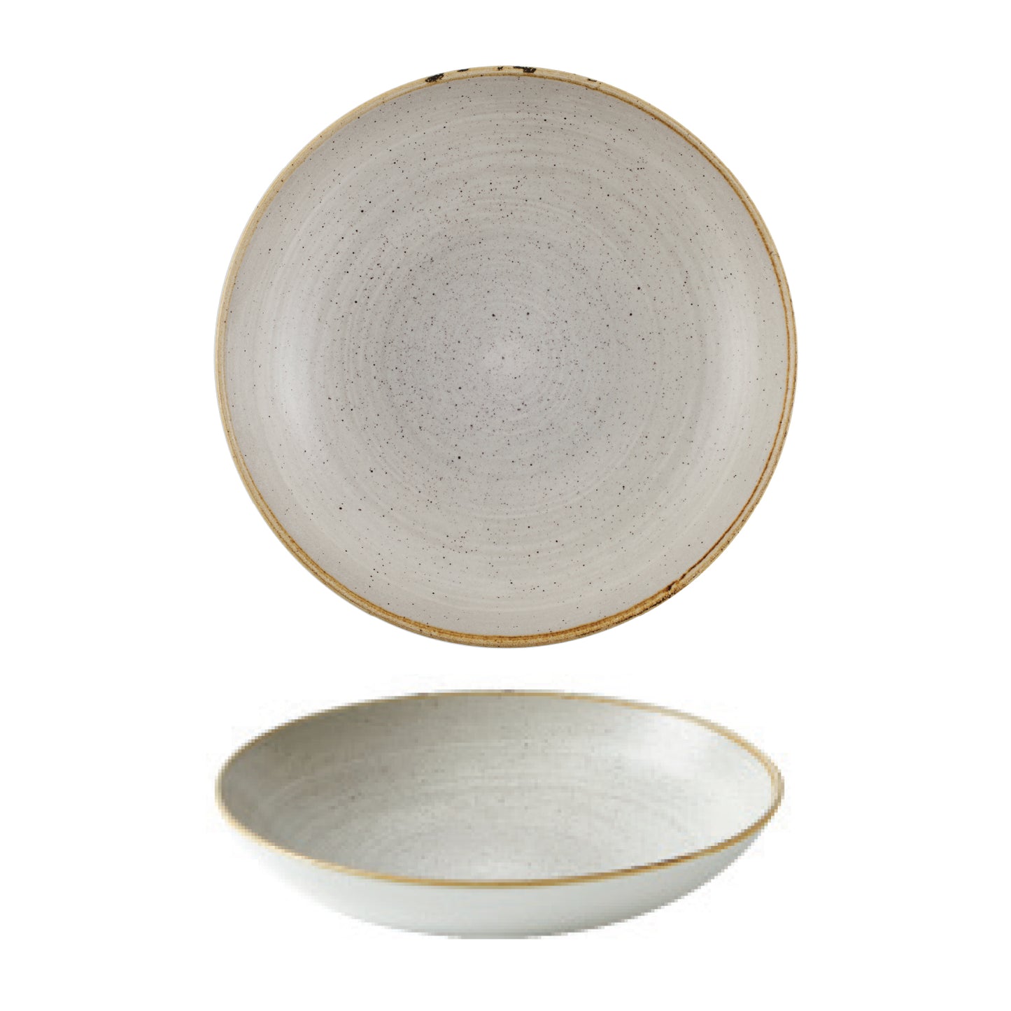 STONECAST RAW - GREY - COUPE BOWL - 18.2CM (12) (Churchill)