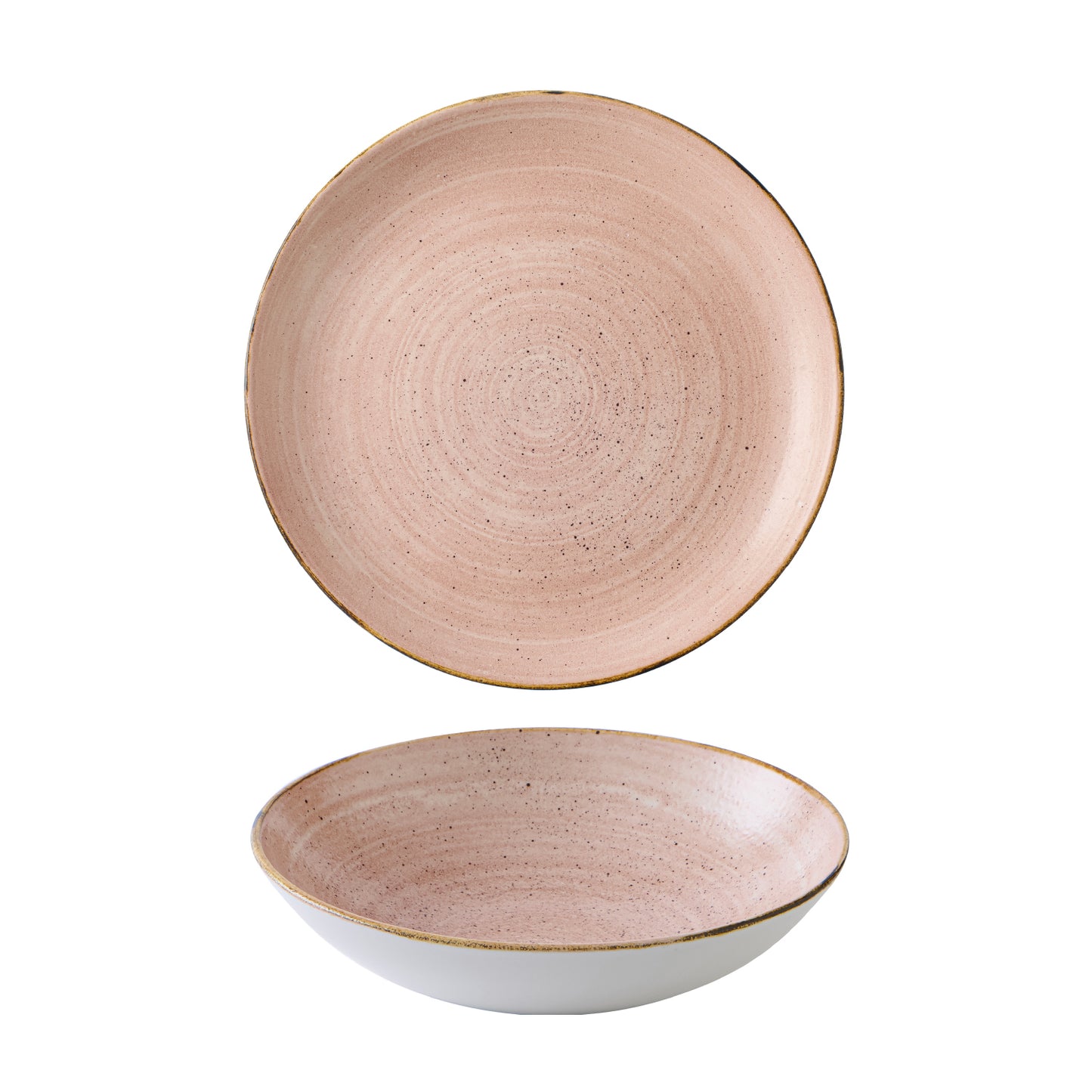 STONECAST RAW - TERRACOTTA - COUPE BOWL - 18.2CM (12) (Churchill)