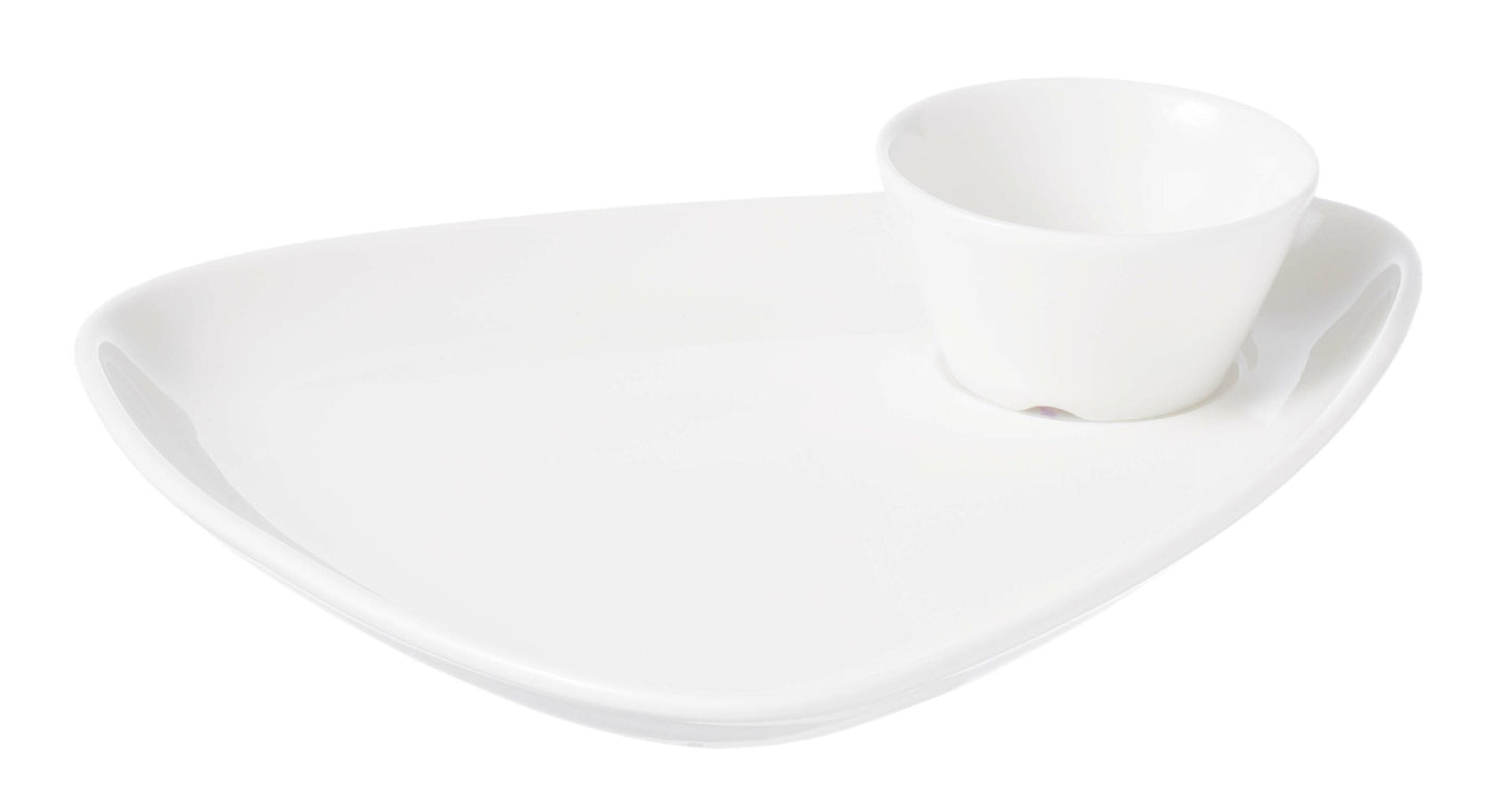 TRIANGULAR SNACK PLATE - 24CM (6) - Catering