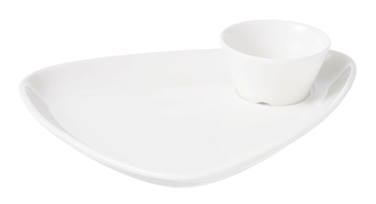 TRIANGULAR SNACK PLATE - 24CM (6) - Catering