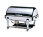CHAFING DISH EURI RECTANGULAR ROLL TOP 18/10 S/STEEL 667 X 488 X 452MM 8LT (TIGER)