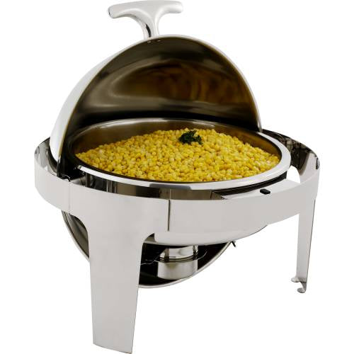 CHAFING DISH S/STEEL - ROLL TOP (ROUND)180 6.8LT (Global)