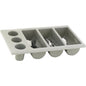 CUTLERY TRAY GREY 3 DIVISION - 500 X 300MM