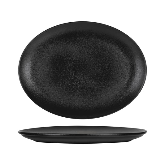 TEMPEST - BLACK - OVAL PLATTER - 38CM X 29CM (6) (Fortis)