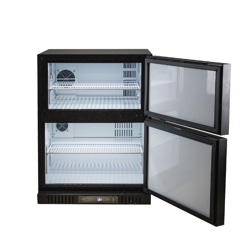 PolarCab Black Dual Fridge/Freezer - Catering