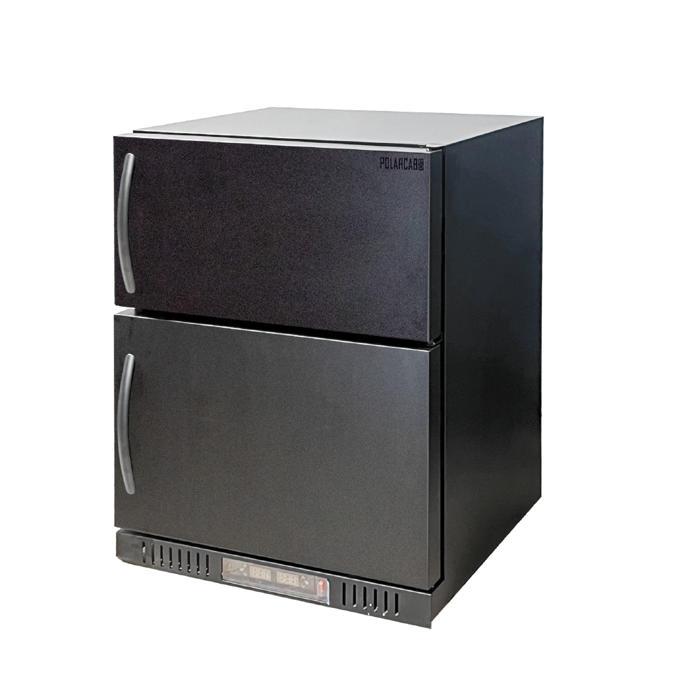 PolarCab Black Dual Fridge/Freezer - Catering