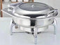 GATTO CHAFFING DISH ROUND ON STAND GLASS LID