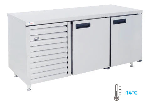 Underbar freezer- plain top 1.8m - 2 door(Just Refrigeration) - Catering