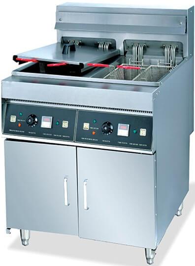 GATTO CABINET FLOOR STANDING 2 X 28LT FRYER HIGH SPEED INCLUDES 4 BASKETS- ELECTRIC (INCLUDES NIGHT COVER)