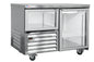 Glass swing door underbar fridge 1.2m-1.5 Door - plain top (Just Refrigeration) - Catering