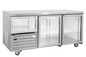 Glass swing door underbar fridge  1.8m–2,5 Door - plain top(Just Refrigeration) - Catering