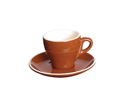 CAPPUCCINO SAUCER BROWN - 14.2CM (12) (Fortis)
