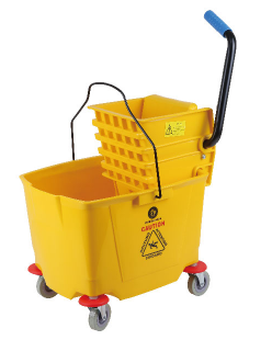 GATTO PLASTIC BUCKET & WRINGER - YELLOW - 32 LT - Catering