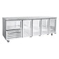Gastronorm -3.5 glass doors underbar fridge (Just Refrigeration) - Catering