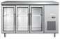 PACIFIC 3 DOOR GLASS UNDERBAR REFRIGERATOR 1800 X 700 X 850MM (NO LOCK AVAILABLE)