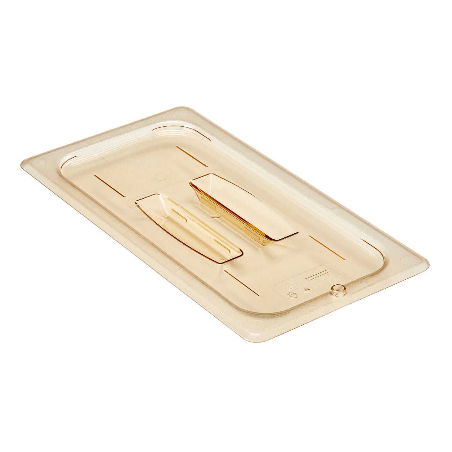 HIGH HEAT LID WITH HANDLE AMBER FOR 1/3 HIGH HEAT PANS