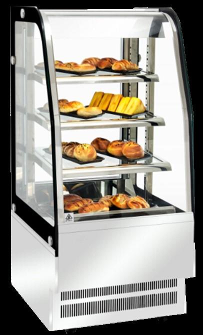 PACIFIC CURVED GLASS DISPLAY- HOT- 660W X 740D X 1360H