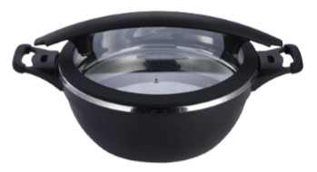 GATTO INDUCTION CHAFER BLACK WITH SILICONE HANDLE - 4L
