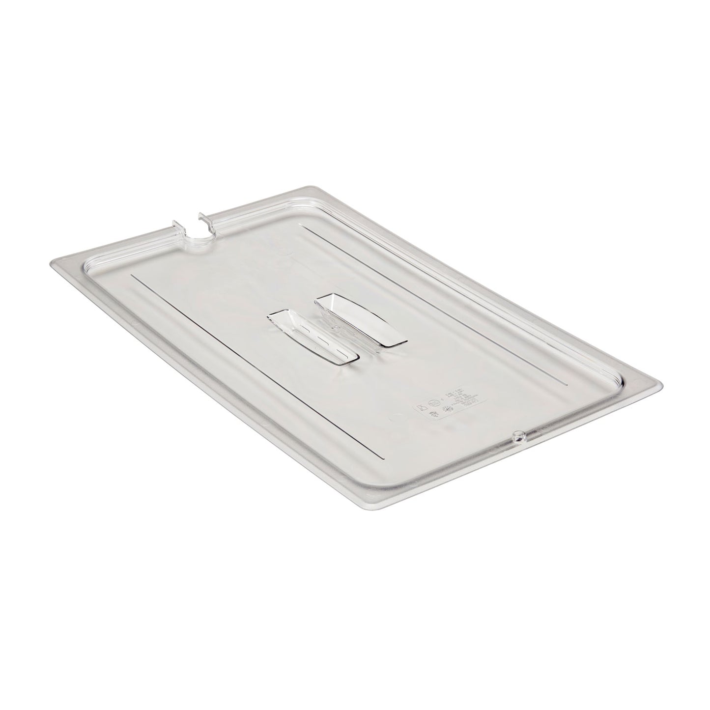 POLYCARBONATE CLEAR LID WITH HANDLE - NOTCHED - FOR 1/1 PANS