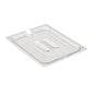POLYCARBONATE CLEAR LID WITH HANDLE - NOTCHED - FOR 1/2 PANS