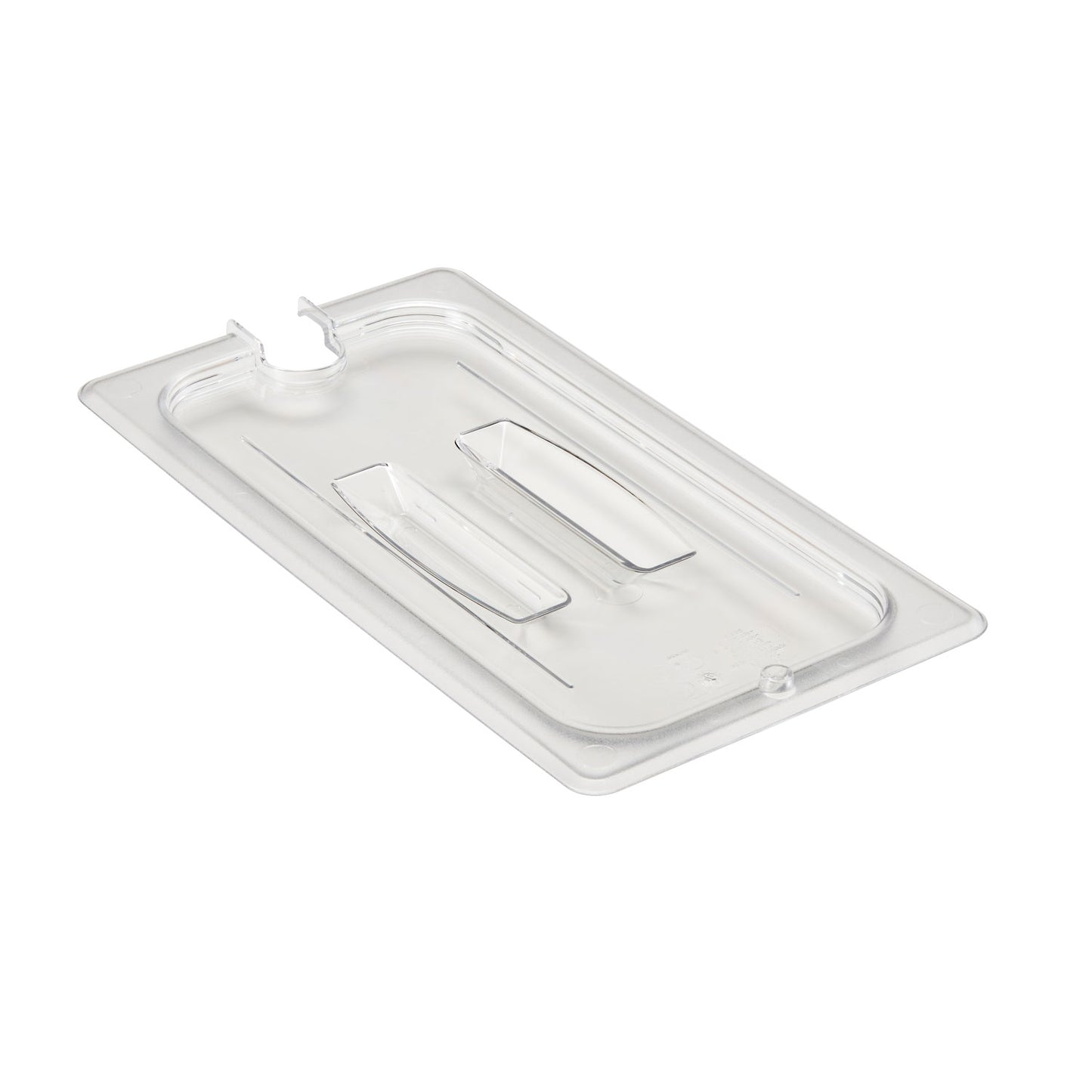 POLYCARBONATE CLEAR LID WITH HANDLE - NOTCHED - FOR 1/3 PANS - Catering