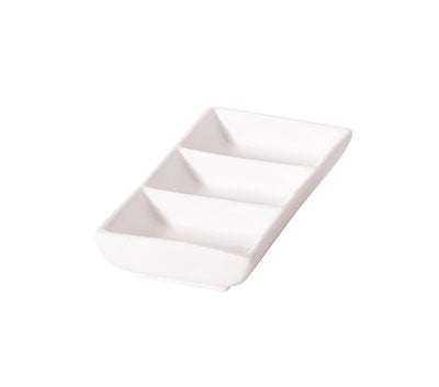 RECTANGLE 3 COMPT. DISH - 12CM (24) (Luzerne)
