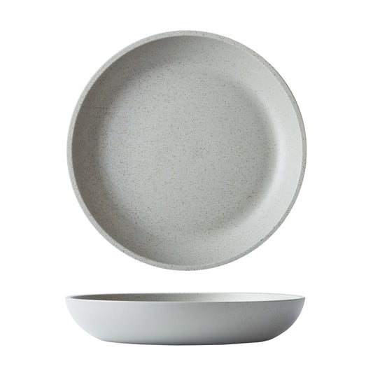 DUNE - ASH - DEEP COUPE PLATE - 23CM (12) (Luzerne)