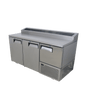 FRIDGE STAR UNDER BAR FRIDGE S/S EXTERIOR 2 AND HALF SWING SOLID DOORS INCL
CASTORS AND EMS - PIZZA TOP - Catering