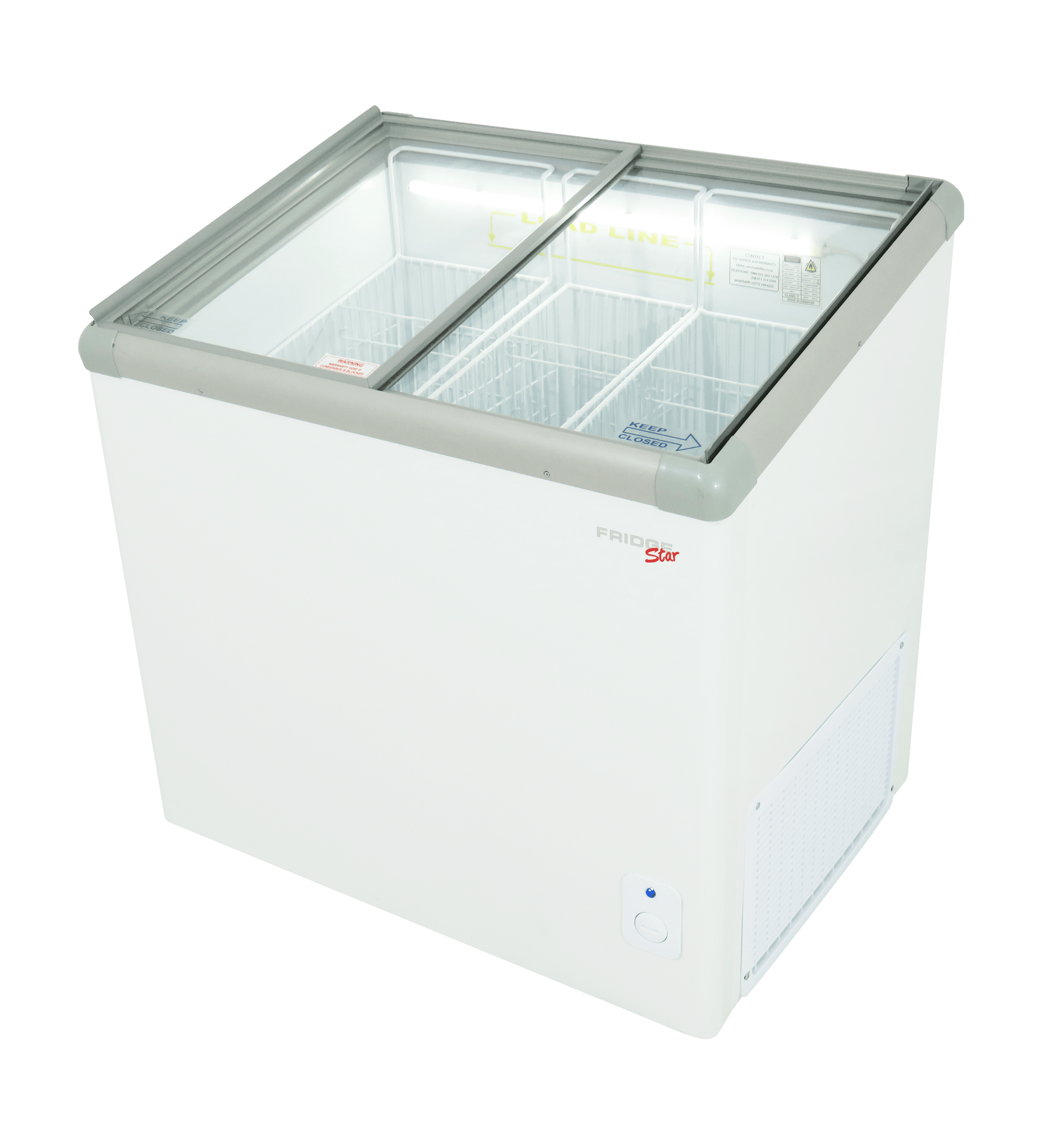 FRIDGE STAR SLANTED GLASS TOP ICE CREAM FREEZER (193 LT) - Catering
