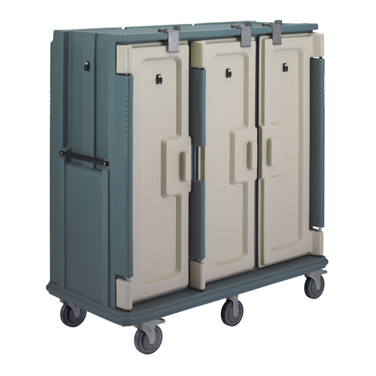 MEAL DELIVERY CART 20 TRAY SLATE BLUE 74.5CM W X 152.5CM L X 161.6CM H