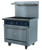 MODULUKS 6-BURNER GAS STOVE WITH GAS OVEN - HEAVY DUTY RANGE - WITHOUT FLAME FAILURE