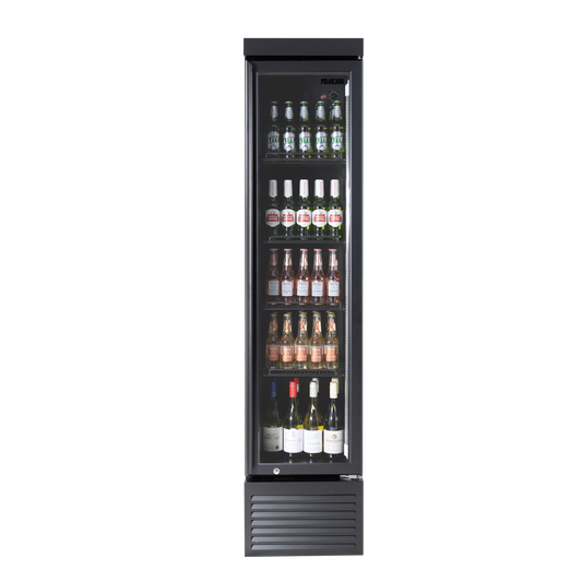 Upright Fridge G/D Slim line(PolarCab-Black) - Catering