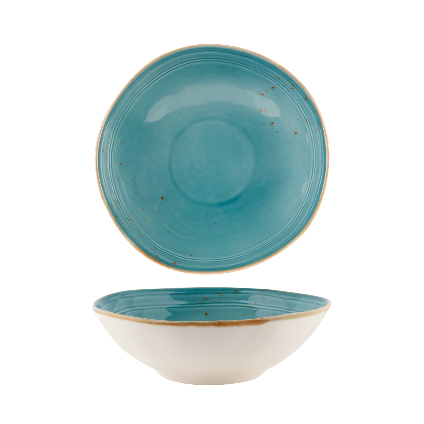 FYNBOS - ATLANTIC BLUE - ORGANIC ROUND BOWL - 30.5CM X 9.5CM(4) (Fortis)