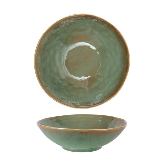 FYNBOS - ALOE GREEN - ORGANIC ROUND BOWL - 24.8CM X 8CM (4) (Fortis)