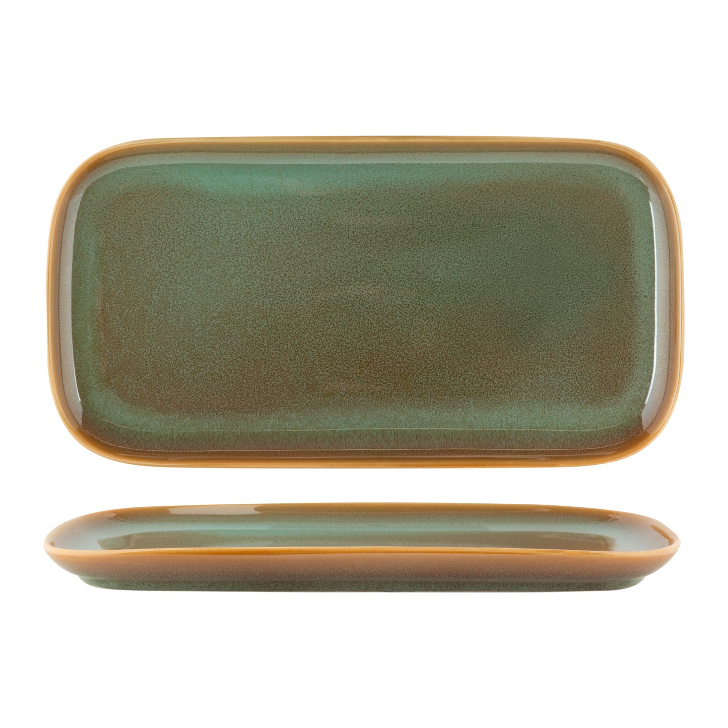 FYNBOS - ALOE GREEN - RECTANGULAR PLATE - 30CM X 17CM (4) (Fortis)