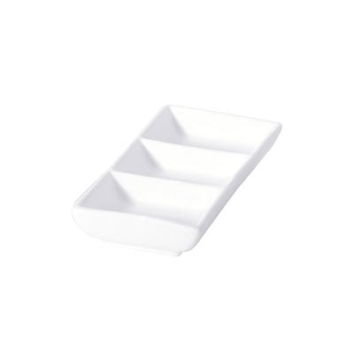 RECT. 3-DIVIDED DISH - 17CM (6) (Fortis)