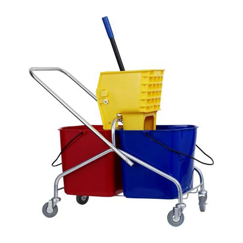 PLASTIC DOUBLE BUCKET AND WRINGER 2 X 25LT (V FRAME) (Spectra)