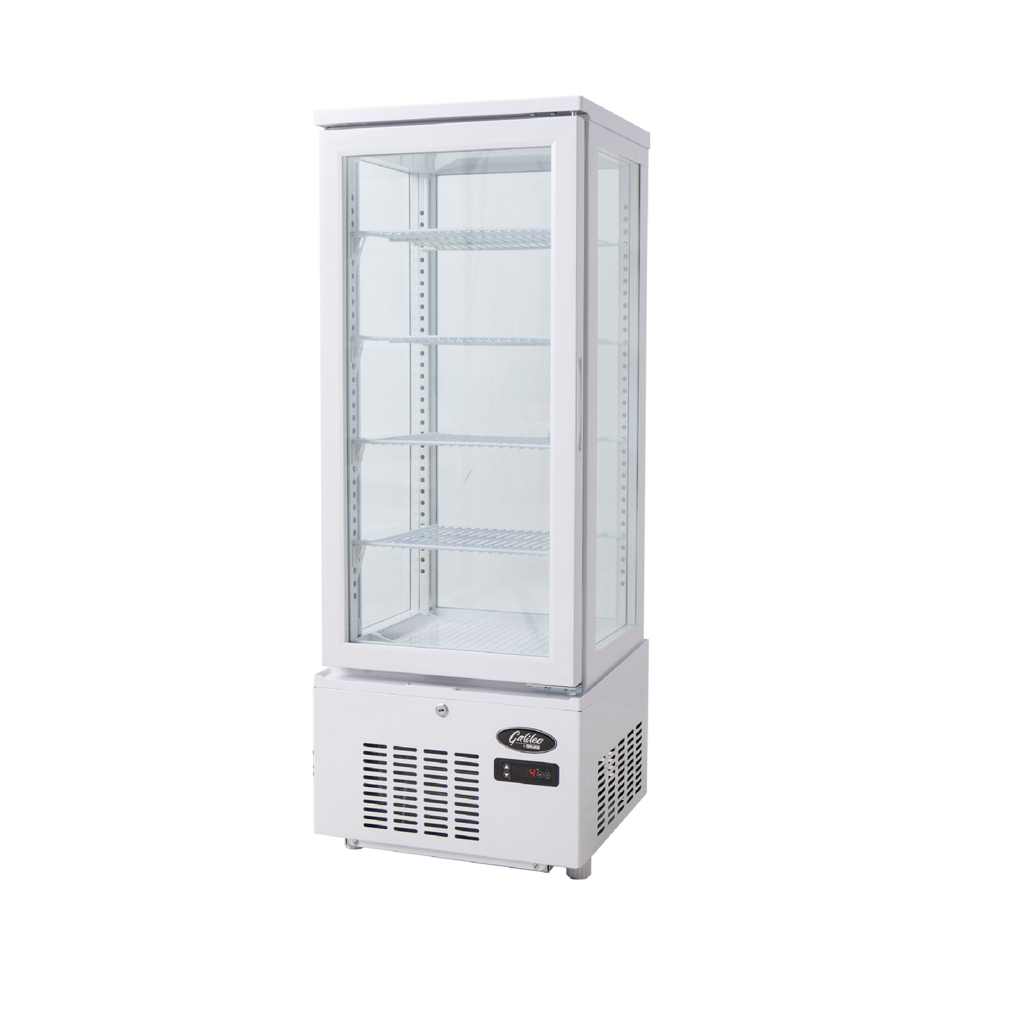 Refrigerated glass display cabinet - 98Lt, White (POLARCAB)