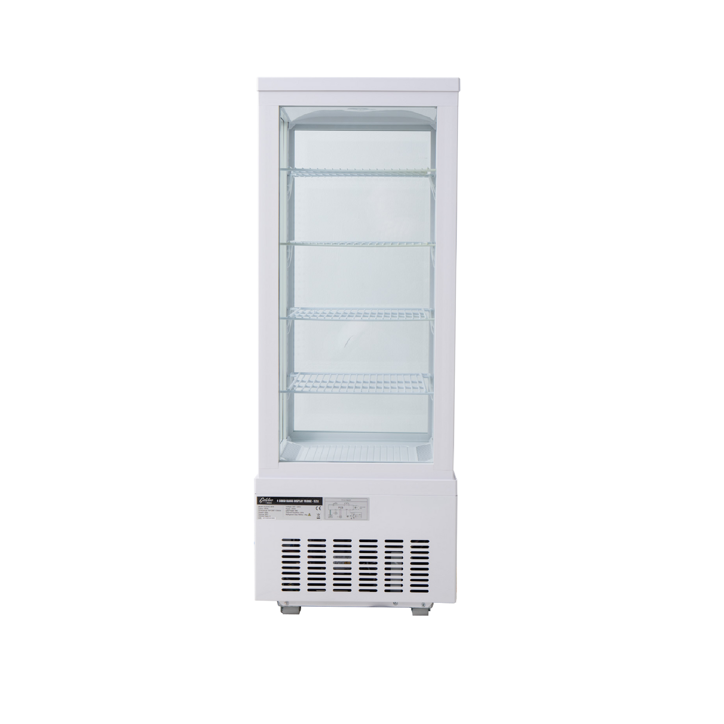 Refrigerated glass display cabinet - 279Lt, White (POLARCAB)