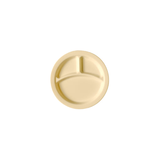POLYCARBONATE 3 DIVISION DINNER PLATE 22.9CM DIAMETER - BEIGE (Cambro)
