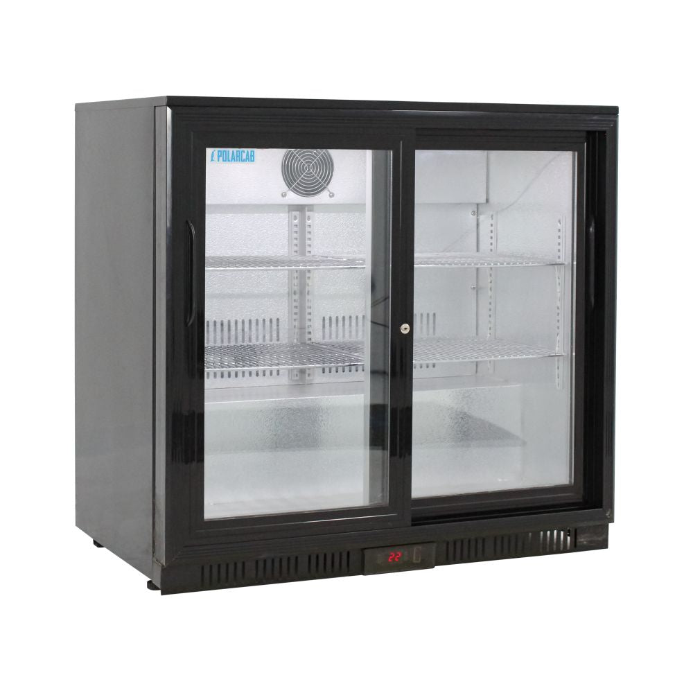 Back Bar Bottle Cooler – 2 Door, Sliding (POLARCAB) - Catering