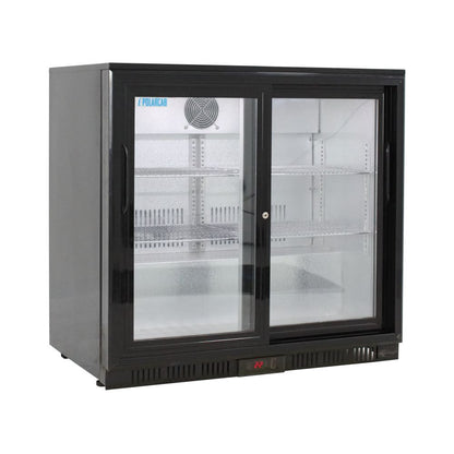Back Bar Bottle Cooler – 2 Door, Sliding (POLARCAB) - Catering
