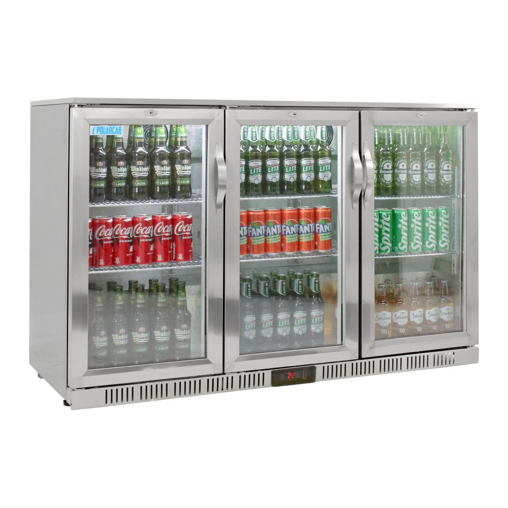 Back Bar Bottle Cooler – 3 Door, Hinged (POLARCAB)