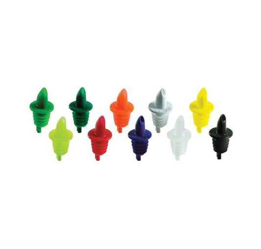 PLASTIC SPEED POURERS - ASSORTED COLOURS (PACK OF 10) (Cater Ace)