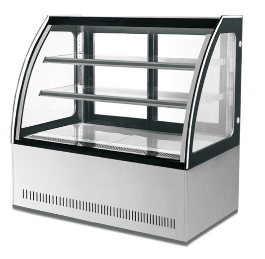 PACIFIC CURVED GLASS DISPLAY- COLD- 900W X 730D X 1200H