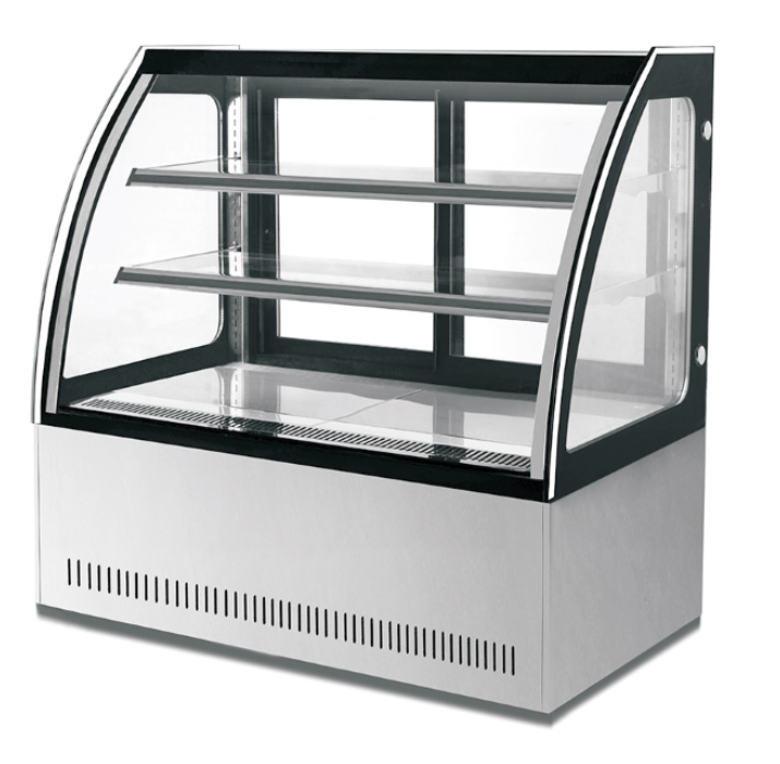Pacific Curved Glass Display- Hot- 900W X 730D X 1200H