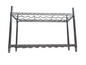 GATTO CHROME WINE RACK - 2 TIER - HOLDS 18 BOTTLES - 910 X 360 X 620MM